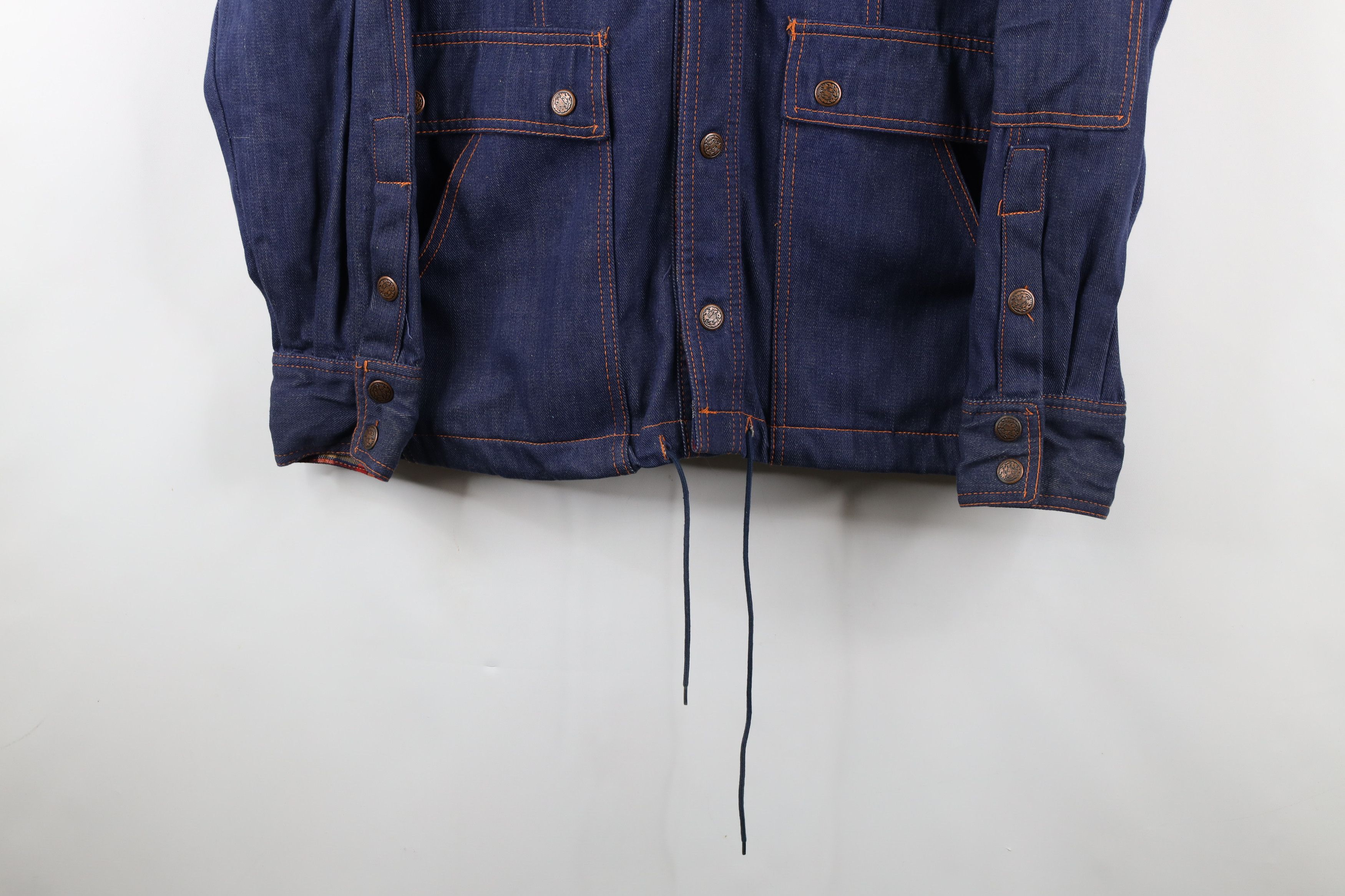 Vintage Vintage 60s 70s Streetwear Collar Denim Jean Parka Jacket Size US L / EU 52-54 / 3 - 4 Thumbnail