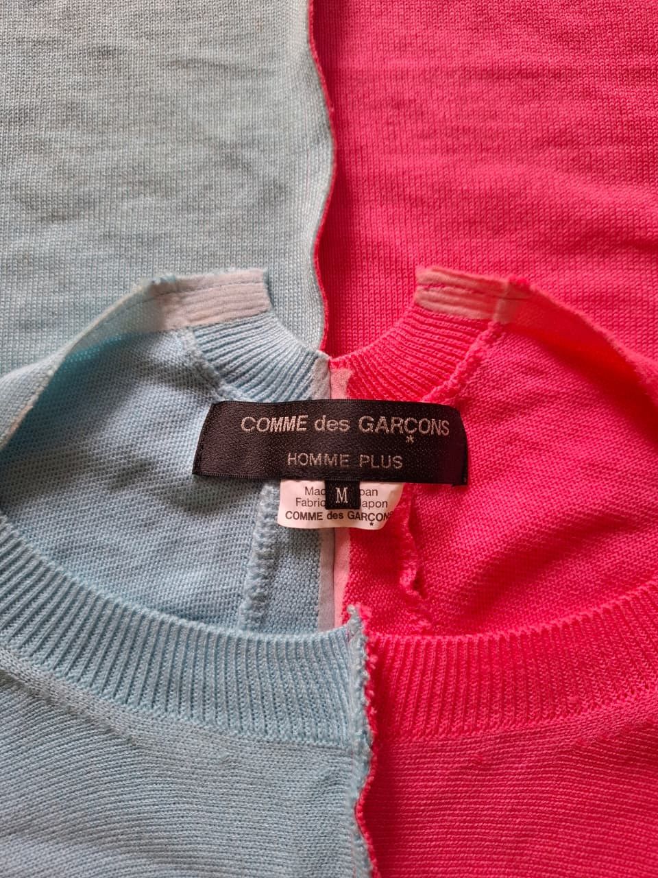 Comme des Garcons Homme Plus comme des garcons homme plus 19ss two-tone slit knit sweater Size US M / EU 48-50 / 2 - 5 Thumbnail