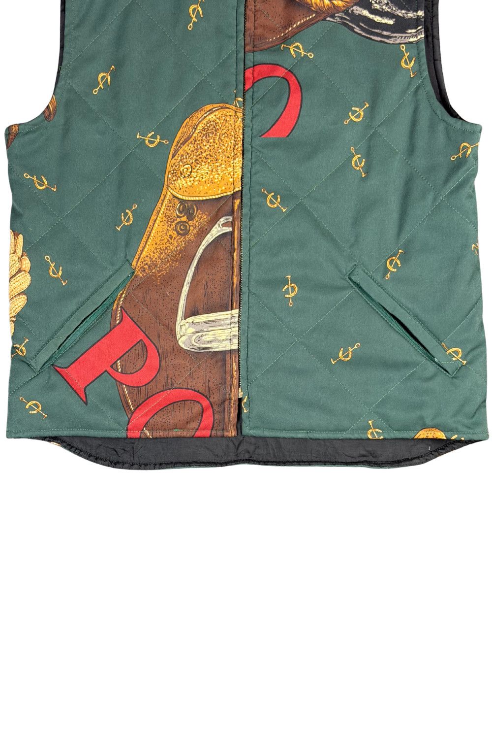 Polo Ralph Lauren FW99 Polo Sport Quilted Equestrian Graphic Vest Size US M / EU 48-50 / 2 - 5 Thumbnail