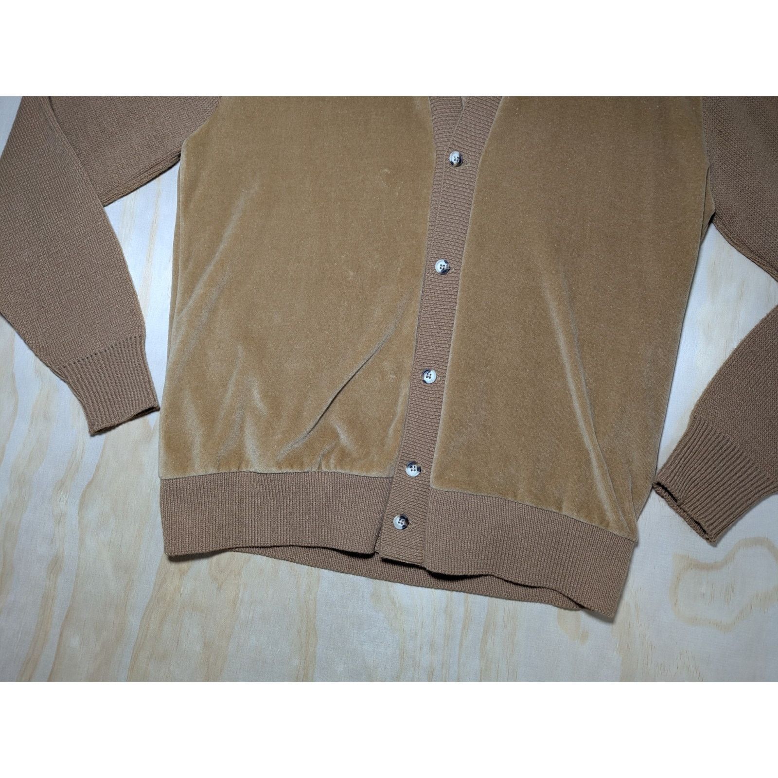 Lacoste Izod Lacoste Men's Large Vintage Velour Cardigan Sweater Size US L / EU 52-54 / 3 - 2 Thumbnail