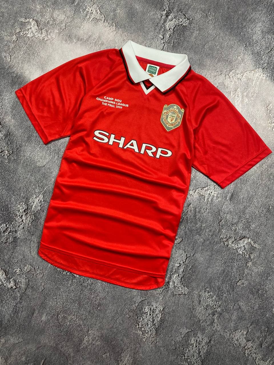 Other Retro M.U.F.C. Red Polo Collar Football Shirt (Size M) Size US M / EU 48-50 / 2 - 1 Thumbnail