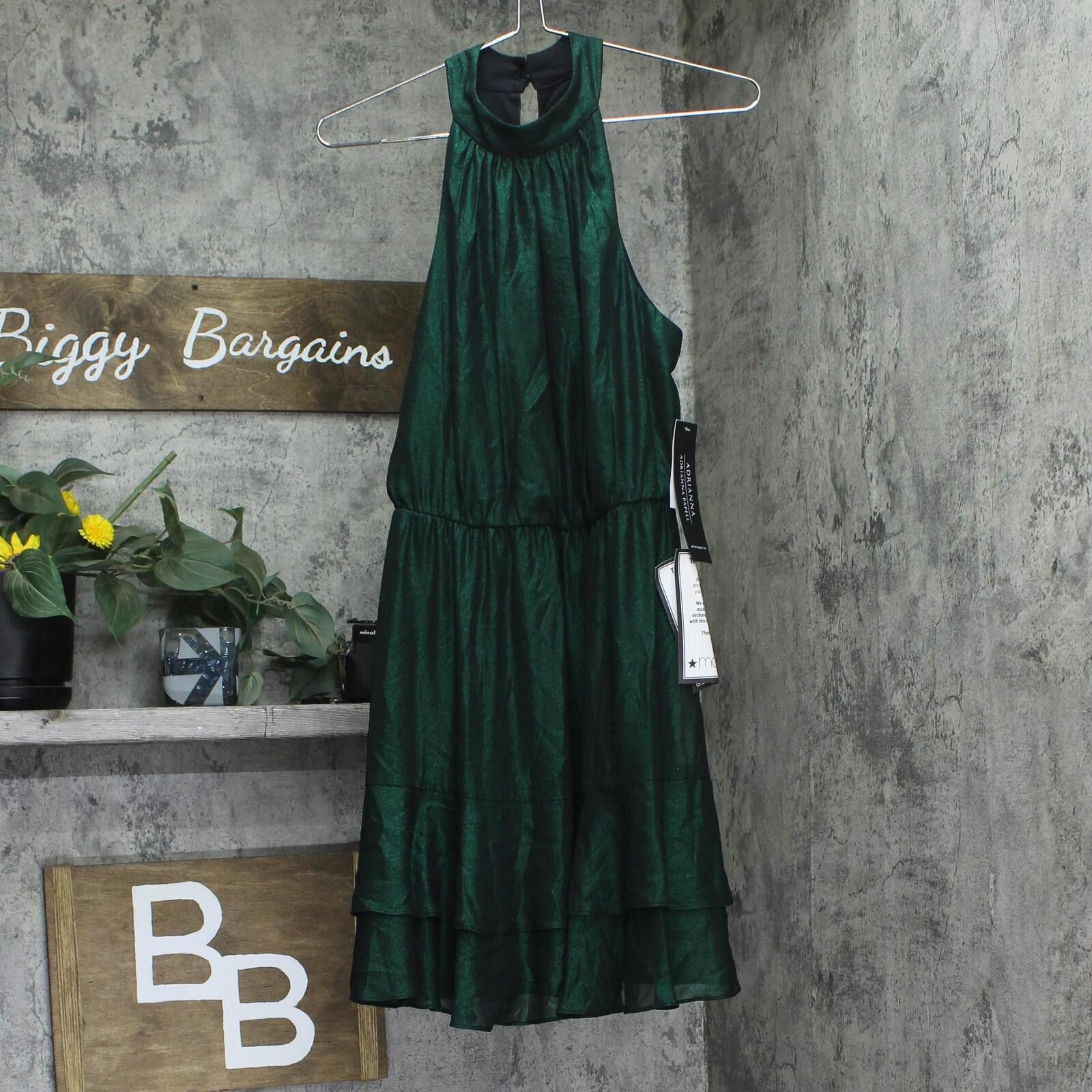 Other Adrianna Papell Halter Dress Ad3d105594 Emerald Green 4 Size S / US 4 / IT 40 - 1 Thumbnail