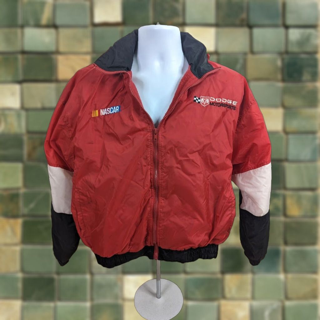 NASCAR Vintage Dodge Motorsports Bomber Jacket Racing 90s Nascar Men’s M Fleece Lined Size US M / EU 48-50 / 2 - 1 Thumbnail