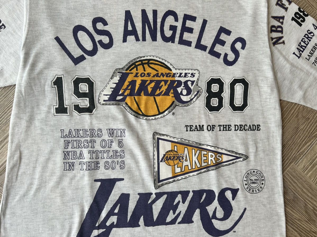 NBA × Vintage Vintage LA Lakers 1980 Championship by LONG GONE USA Size US XL / EU 56 / 4 - 2 Thumbnail