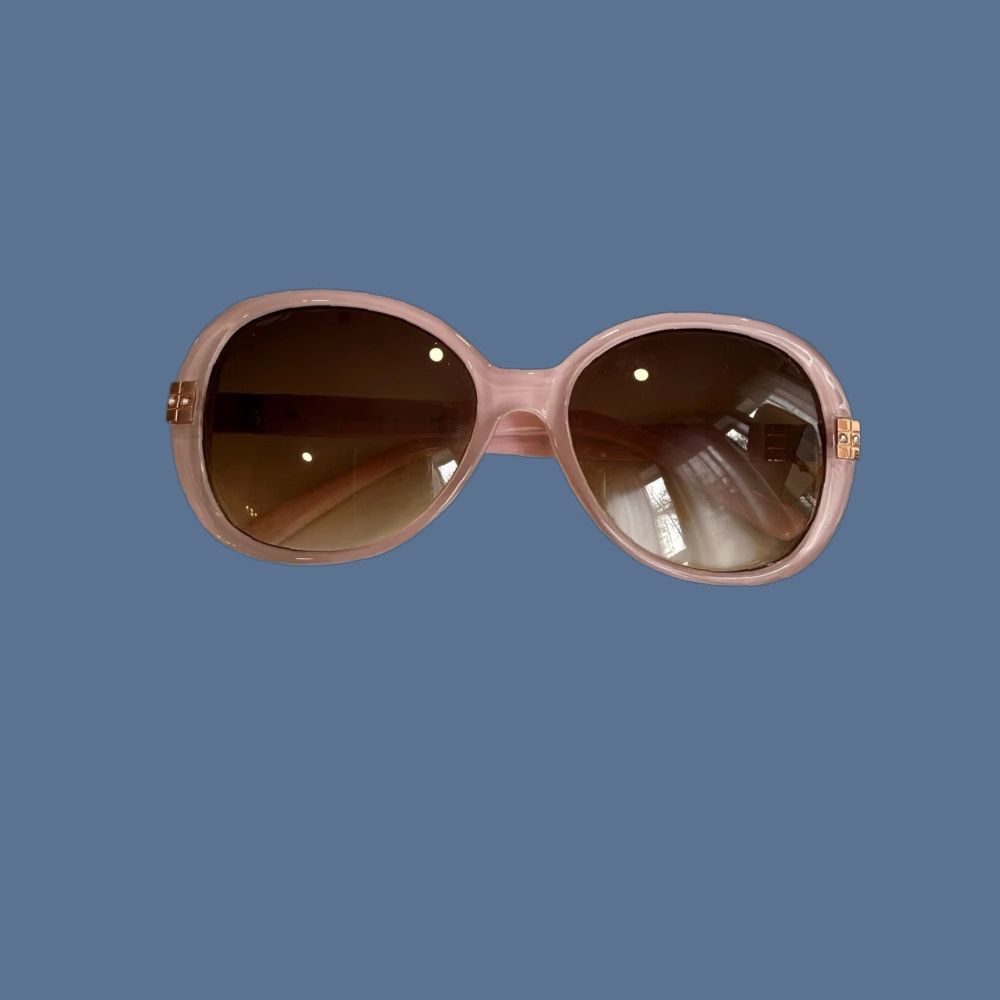 Kenneth Jay Lane VINTAGE Kenneth Jay Lane KJL-41238 Blush Retro Sunglasses Jackie O Pink Bling Sunglasses Unisex Adult Pink Brown Gradient Glam Rock Size ONE SIZE - 1 Thumbnail