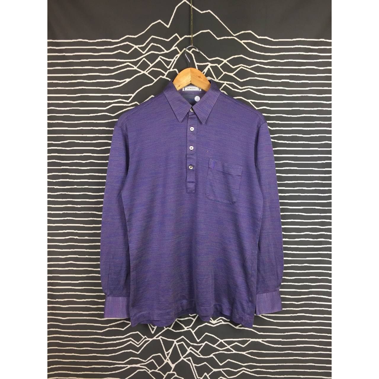 Yves Saint Laurent 90s YSL Yves Saint Laurent Retro Style Longsleeve Polo Tee Size US M / EU 48-50 / 2 - 2 Thumbnail