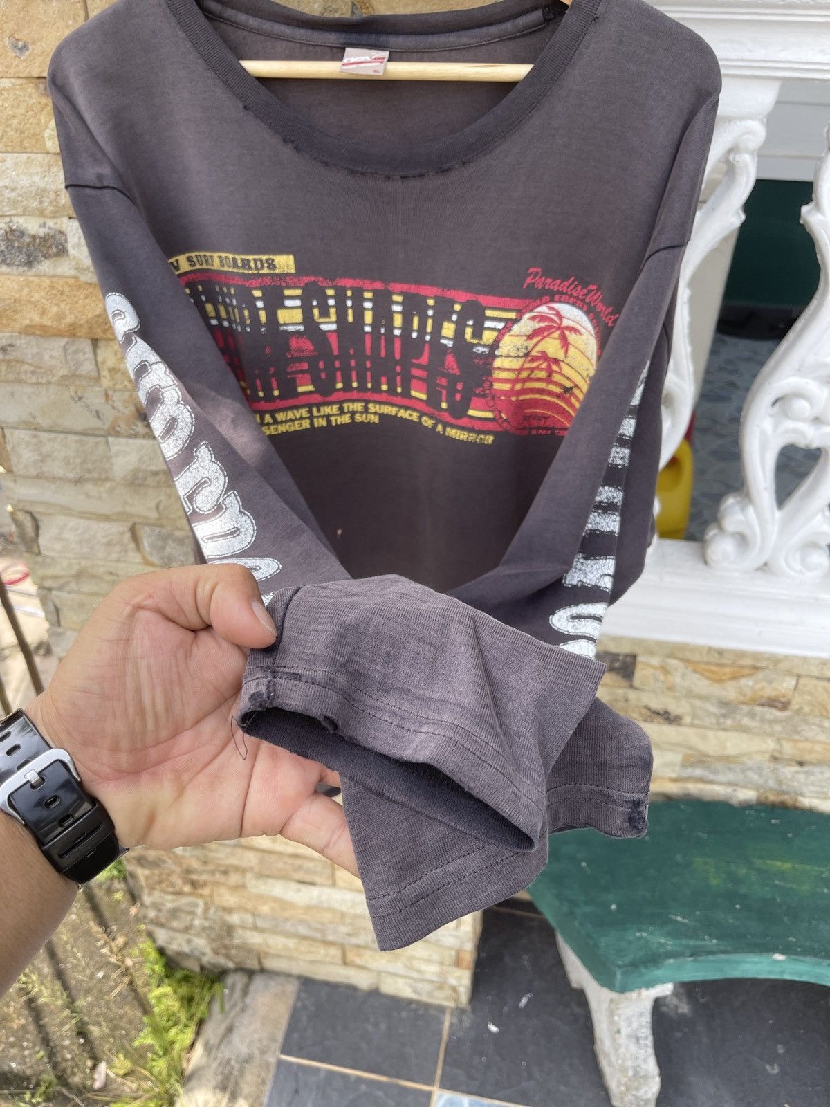 Sun Surf Last Drop🔥Vtg Nev Surf Boards THRASHED FADED Long Sleeve Size US XXL / EU 58 / 5 - 12 Thumbnail