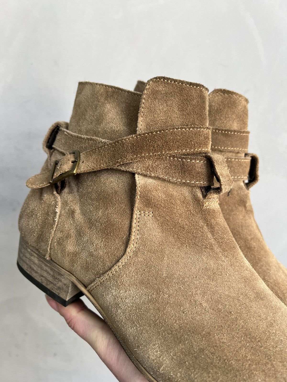 Western Rise Guidi style suede ankle moto boots avant garde y2k Size US 9 / EU 42 - 4 Thumbnail