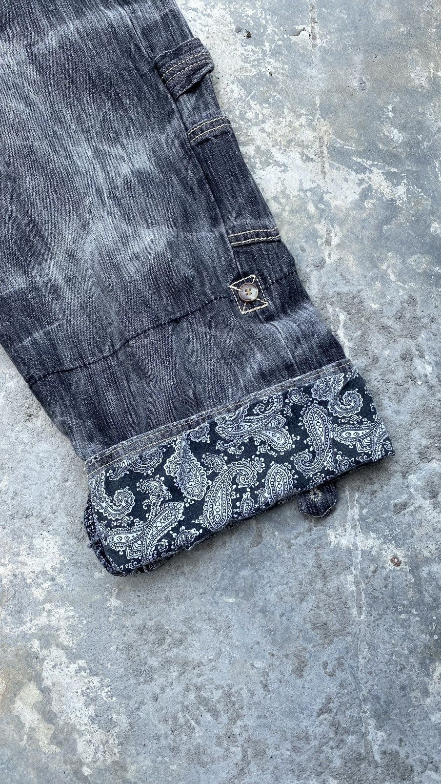 Fubu × Japanese Brand Ventina Carpenter Jorts Paisley 90s Size US 33 - 7 Thumbnail