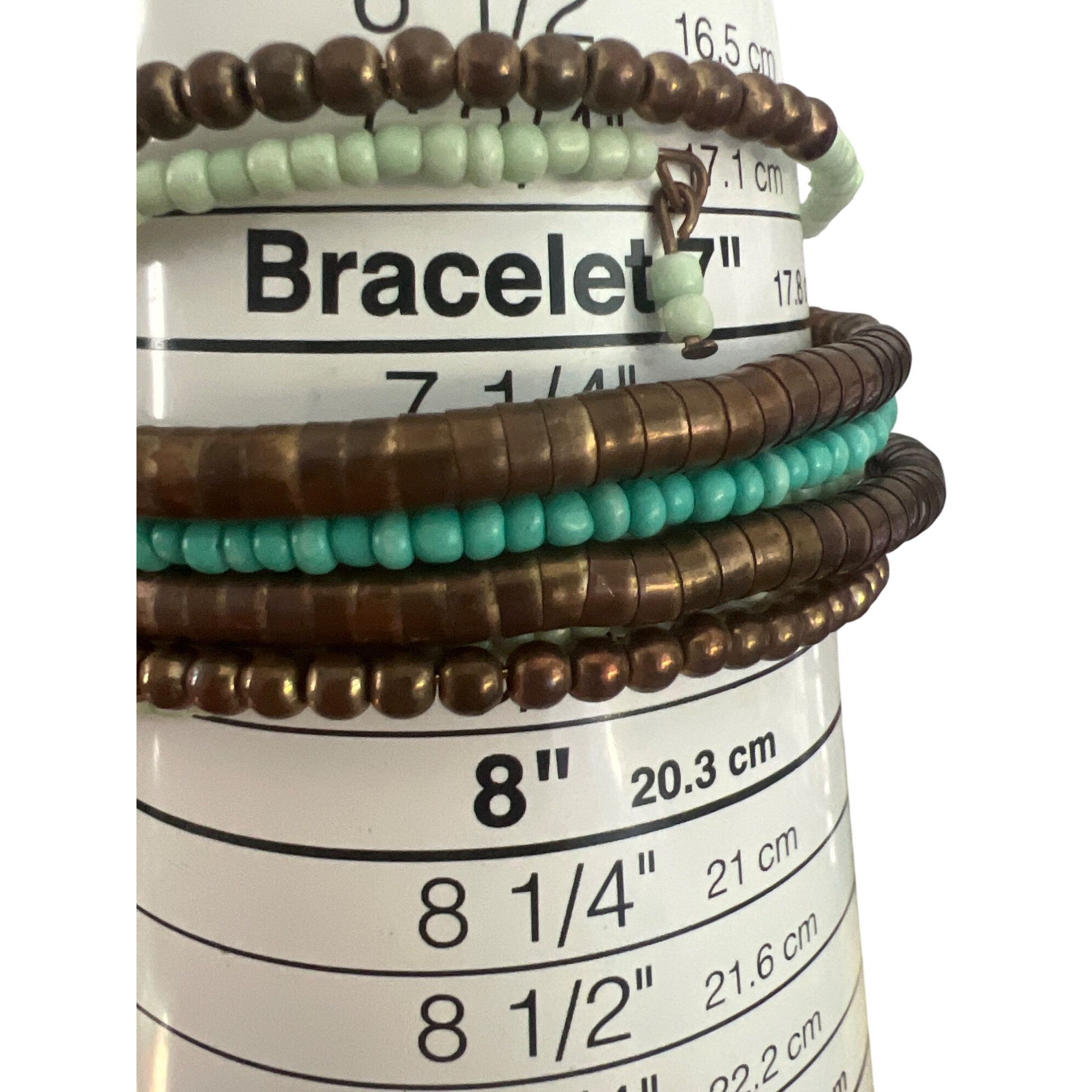 Other Memory Wire Cuff Bracelet Antique Brass Turquoise Color Boho Size ONE SIZE - 4 Thumbnail
