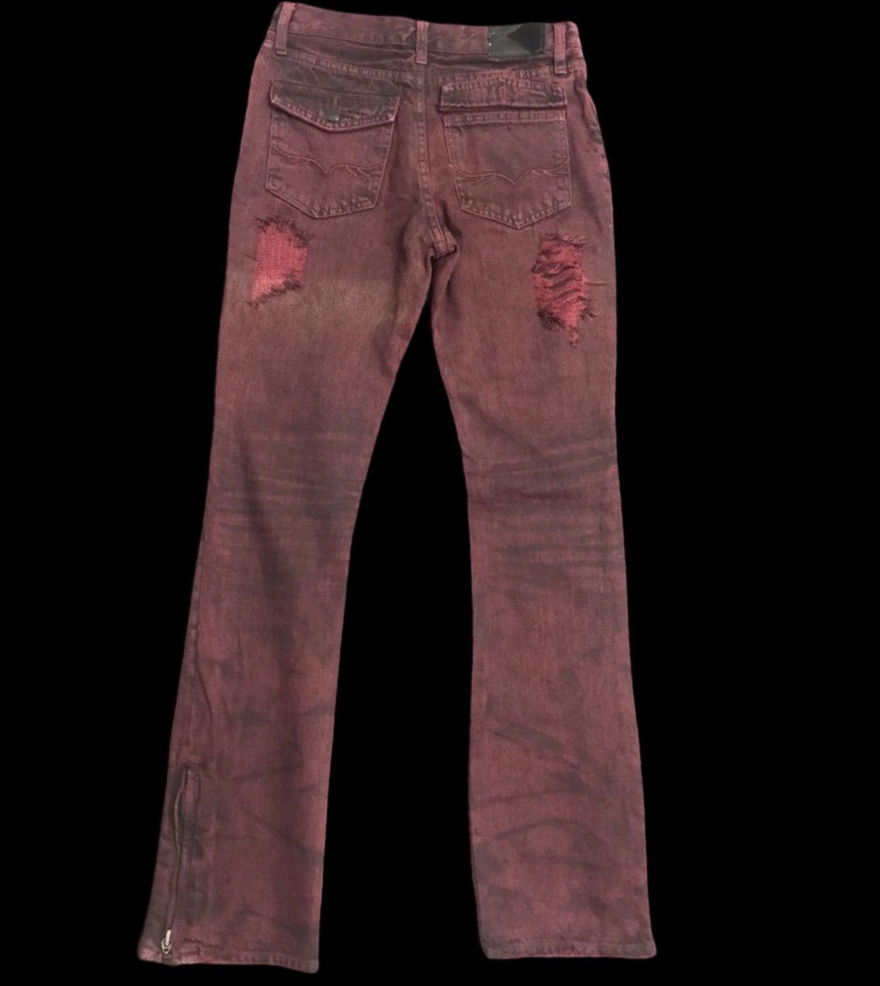 GOSTAR DE FUGA FLARE🔥FUGA Distressed Patchwork Artisanal Jeans Size US 29 - 2 Thumbnail