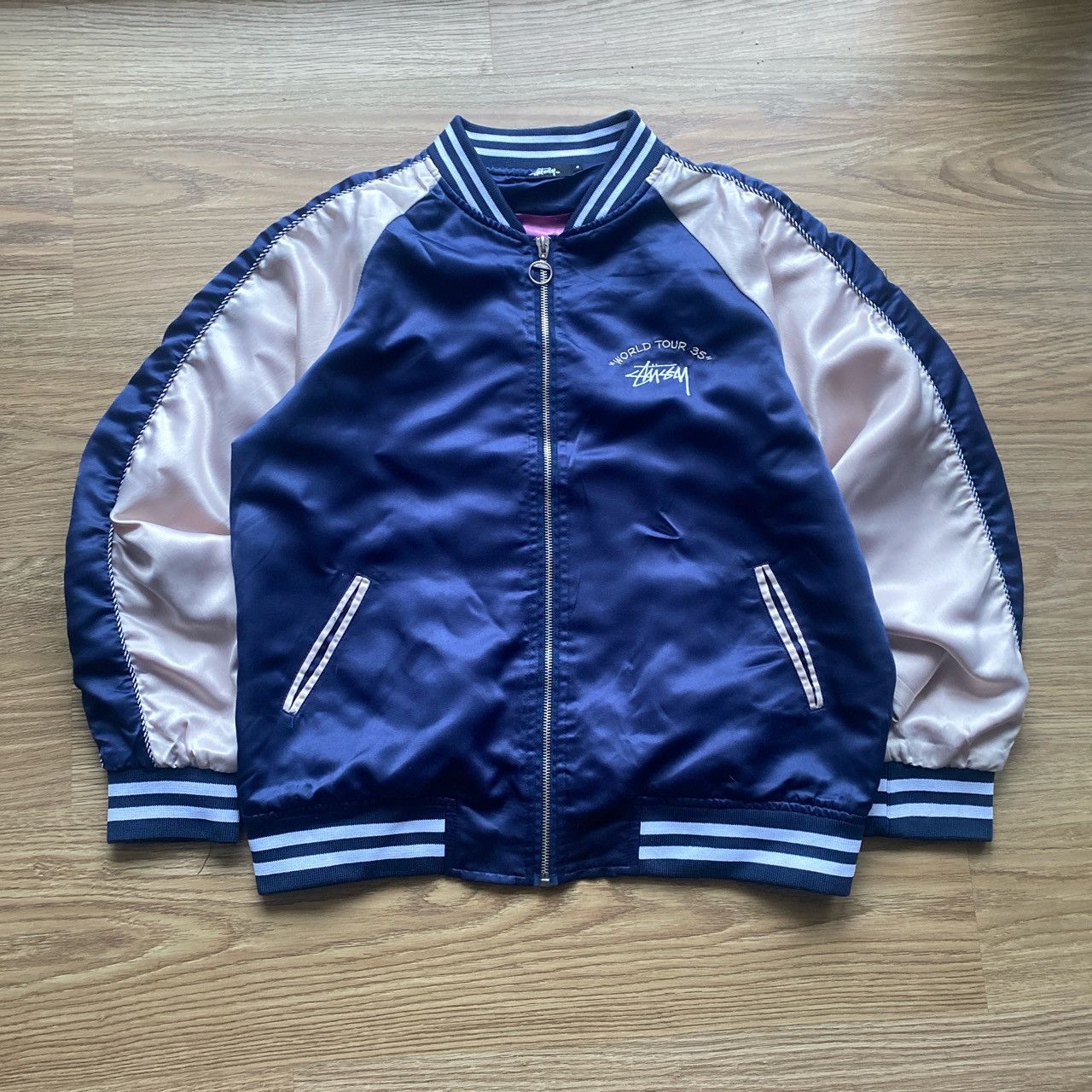 Stussy Vintage Rare Stussy Varsity Bomber Jacket | Grailed