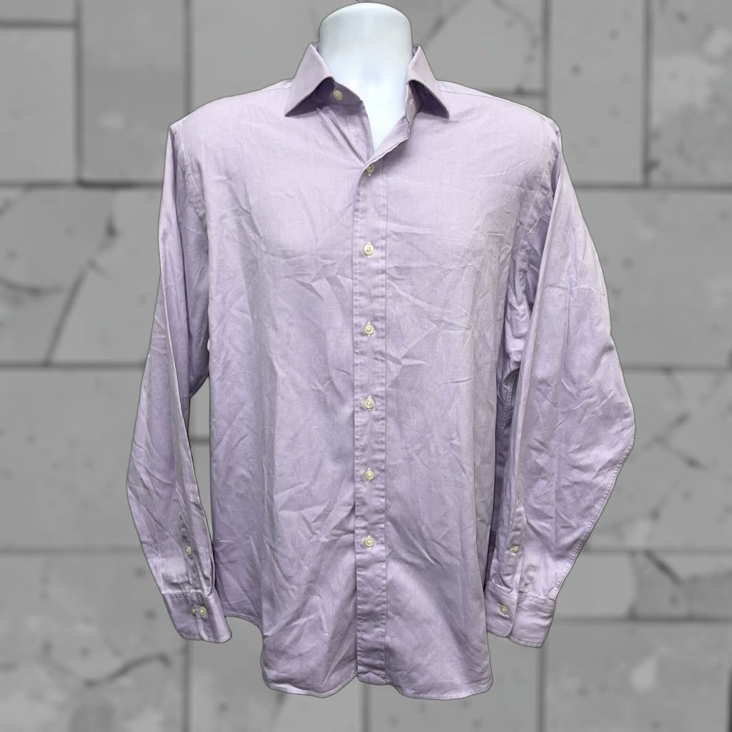 Polo Ralph Lauren Polo Ralph Lauren Shirt Mens L Long Sleeve Button-Down Classic Fit Purple Cotton Button Up Size US L / EU 52-54 / 3 - 1 Thumbnail