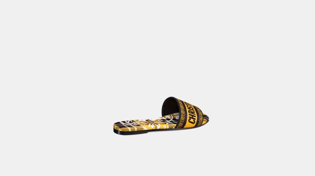 Dior o1w1db10924 Dway Slides in Yellow Black Size US 7 / IT 37 - 3 Thumbnail