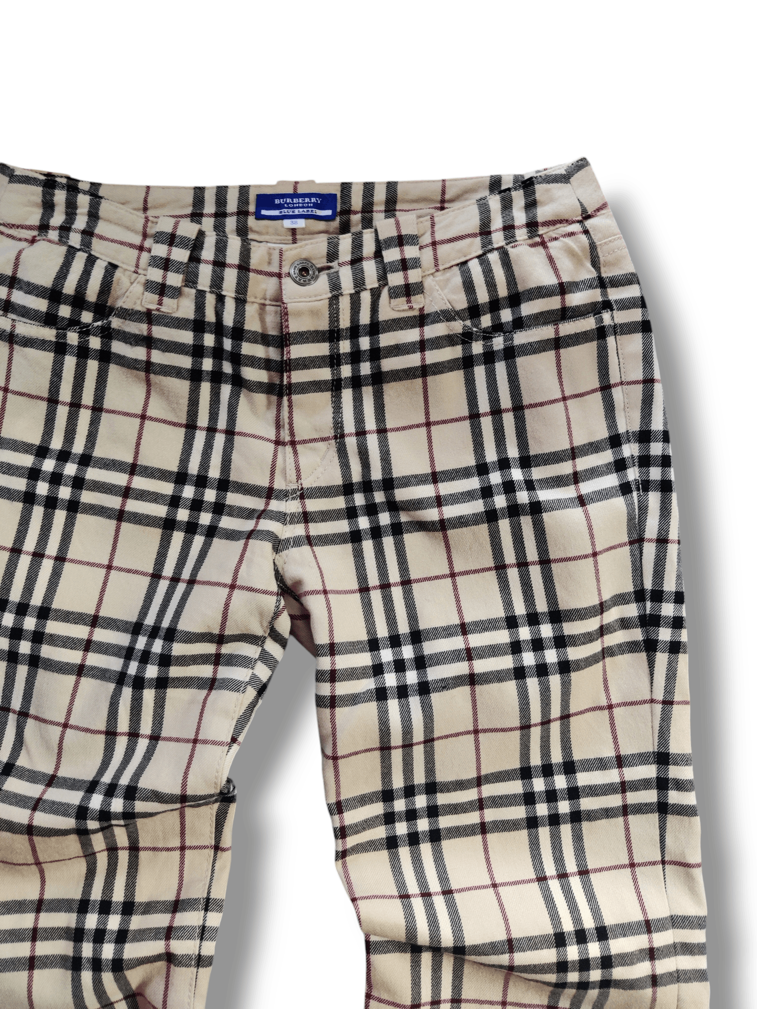 Other Vintage Distressed Burberry London Nova Check Wool Pants Size 28" / US 6 / IT 42 - 2 Thumbnail