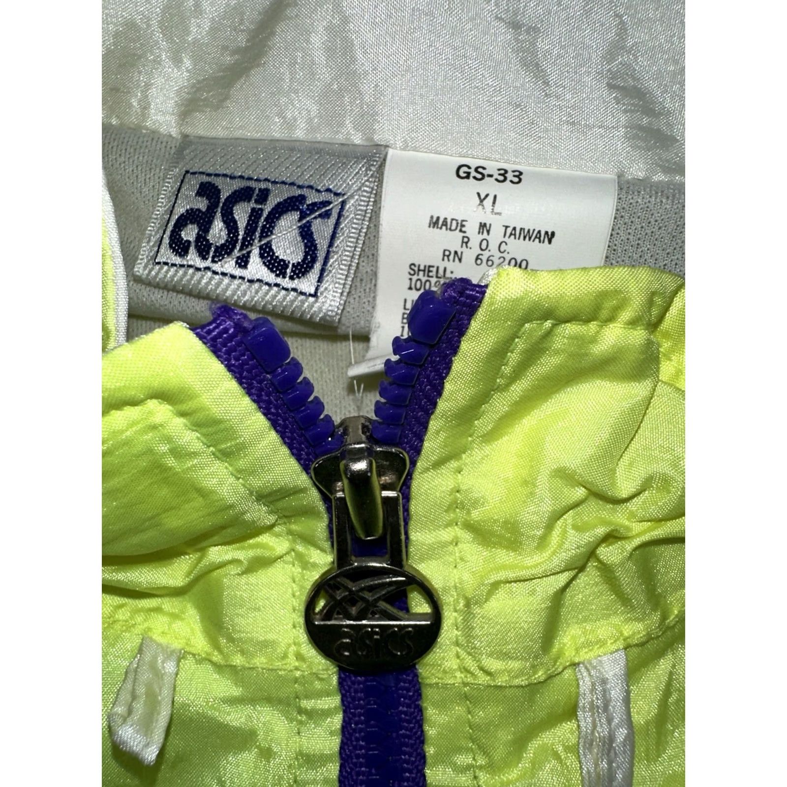 Asics VINTAGE ASICS MFT Windbreaker Purple Green XL Women Jacket Size XL / US 12-14 / IT 48-50 - 3 Thumbnail