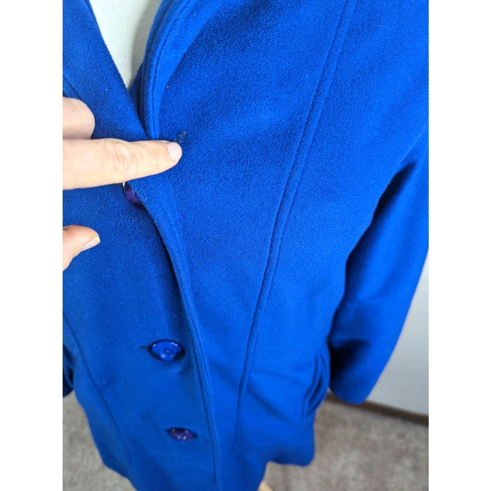 Vintage VINTAGE Abbmoor Women's Blue Button-Down Pea Coat XL United States Made Coat Size XL / US 12-14 / IT 48-50 - 5 Thumbnail