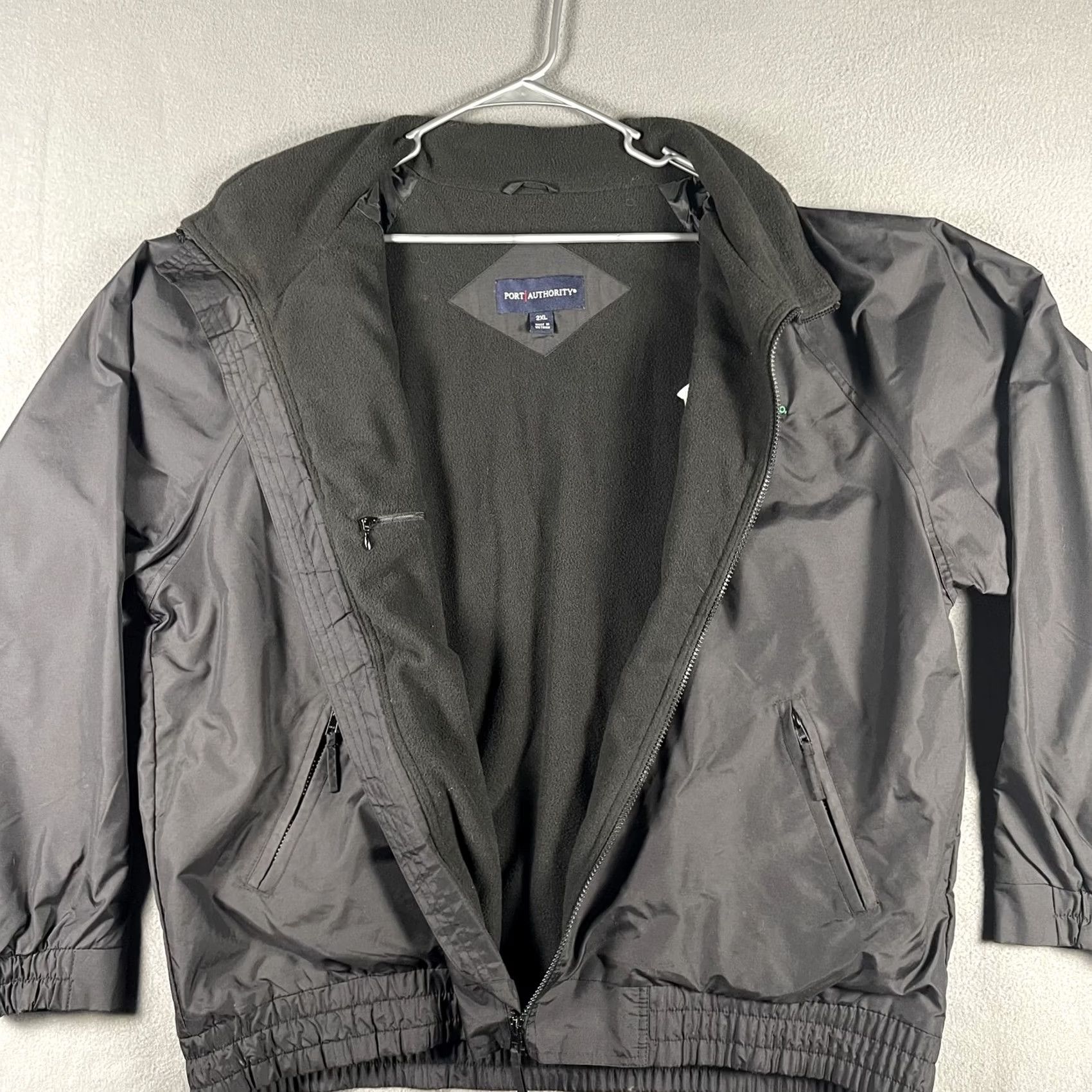 Port Authority Port Authority Jacket Mens 2XL Black Windbreaker Lined Pockets Full Zip Elastic Cuffs Logo Zipper Outdoor Workwear Size US XXL / EU 58 / 5 - 4 Thumbnail