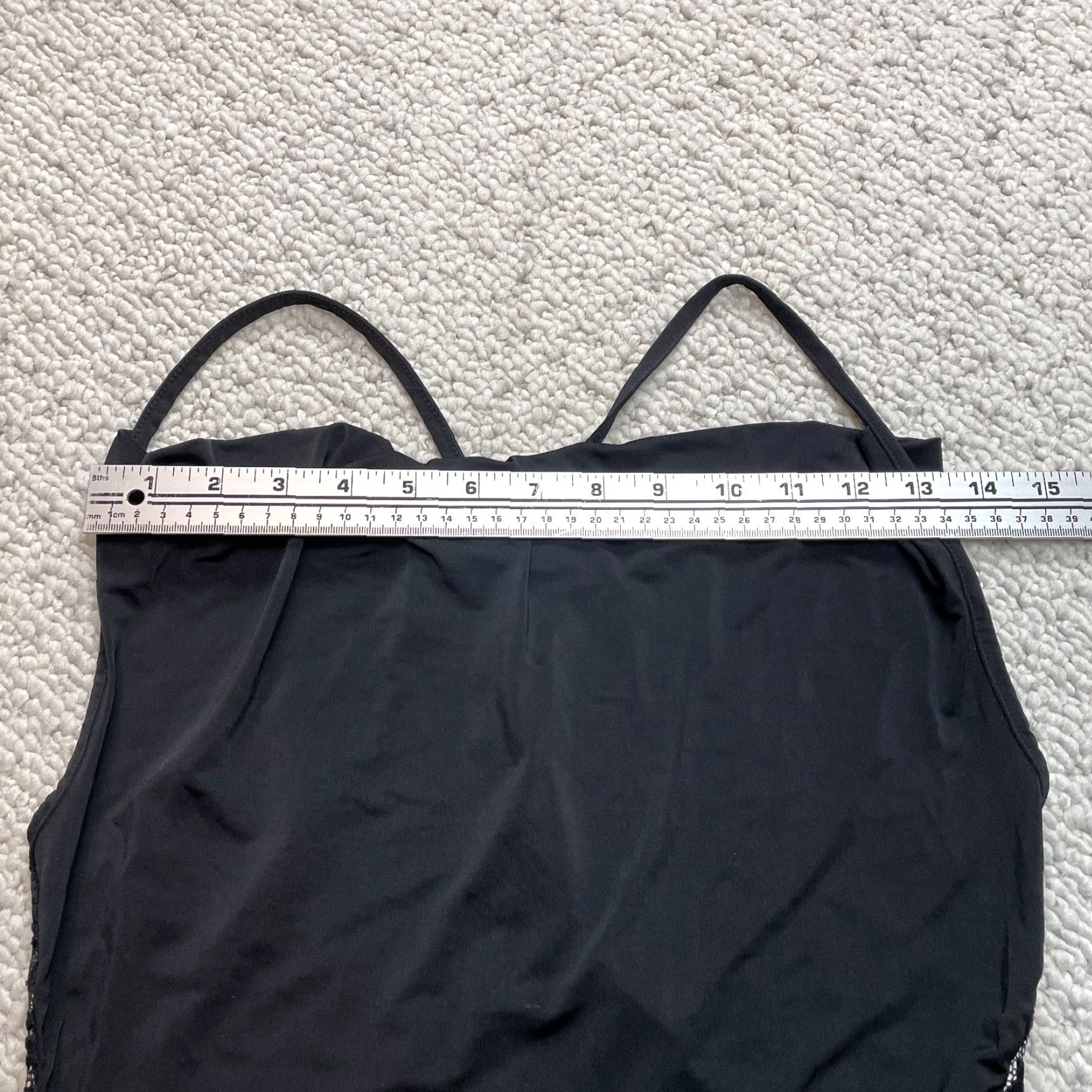 Boohoo VINTAGE Boohoo Cropped Tank Top Shirt Womens 6 Black Sleeveless Cami New NWT Lace Cowl Size M / US 6-8 / IT 42-44 - 3 Thumbnail