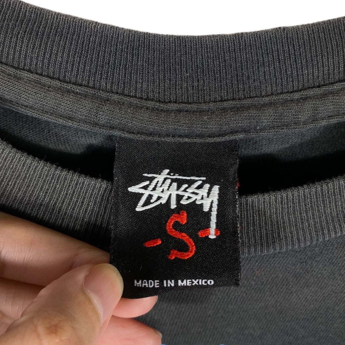 Stussy × Vintage Vintage 00's STUSSY Skull Logo Psychedelic Graphic Tee Shirt Size US S / EU 44-46 / 1 - 6 Thumbnail