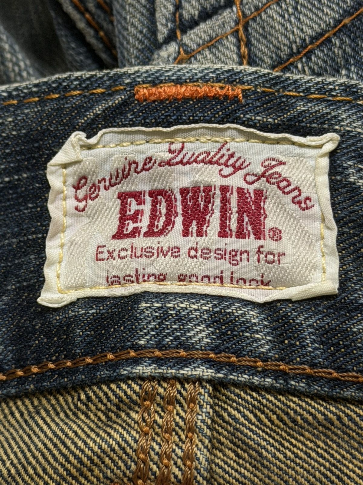 Edwin Vintage 90s Edwin XV Mud Wash Whiskers Distressed Wide Leg Size US 34 / EU 50 - 7 Thumbnail