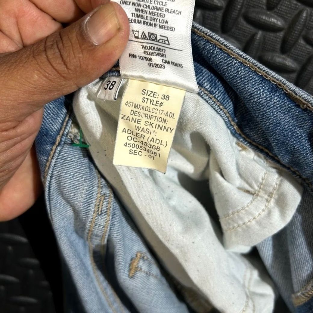 Vintage HUDSON'S BAY COMPANY Hudson Zane Adler Light Washed Skinny Denim Blue Jeans Men Size 38x31 Mens Blue Skinny Jeans Size US 38 / EU 54 - 5 Thumbnail