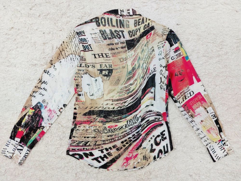 Roberto Cavalli Roberto Cavalli Newspaper Gazette Galliano Stamp Shirt Size US M / EU 48-50 / 2 - 9 Thumbnail