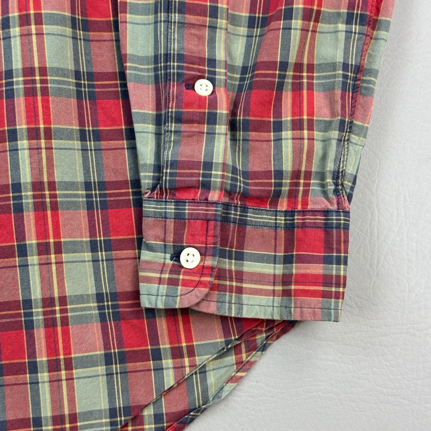 Ralph Lauren Vintage Ralph Lauren Shirt Mens Large Red Olive Plaid Classic Fit Button Down Size US L / EU 52-54 / 3 - 4 Thumbnail