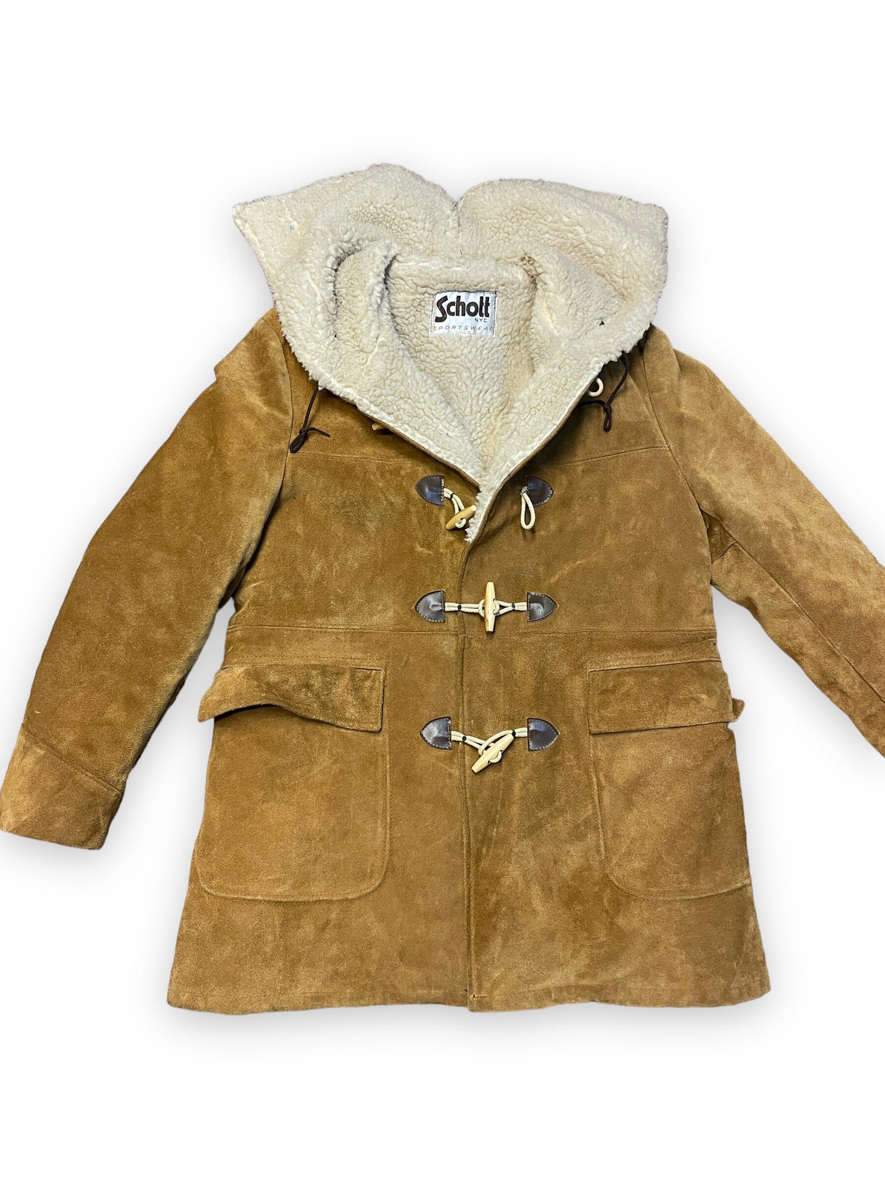Schott 70s Schott NYC Suede & Shearling Vintage Toggle Coat Size L / US 10 / IT 46 - 1 Thumbnail