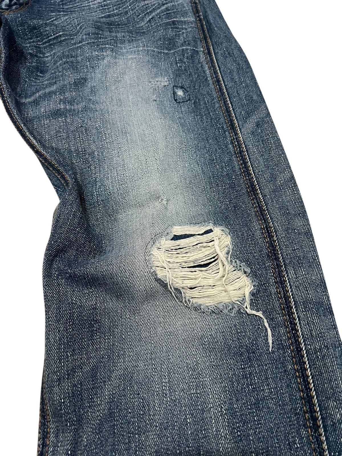 Japanese Brand Vintage Blue Way Japanese Brand Distress Clawmark Jean Size US 34 / EU 50 - 5 Thumbnail