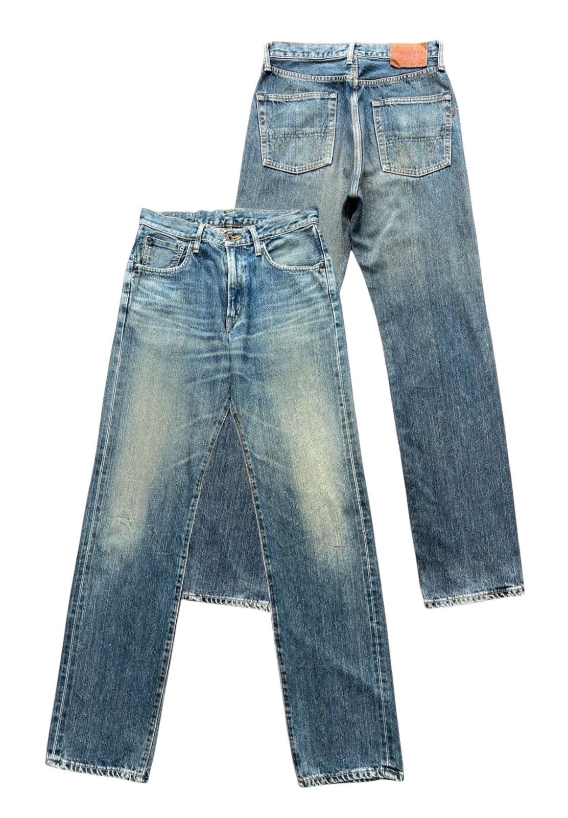 Edwin Vintage Edwin 505x Selvedge Distressed Denim Jeans 31x35 Size US 31 - 1 Thumbnail