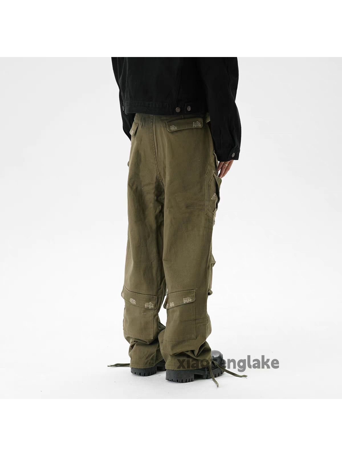 Vintage xz Balenciaga rickowens style loose baggy cargo pants Size US 30 / EU 46 - 4 Thumbnail
