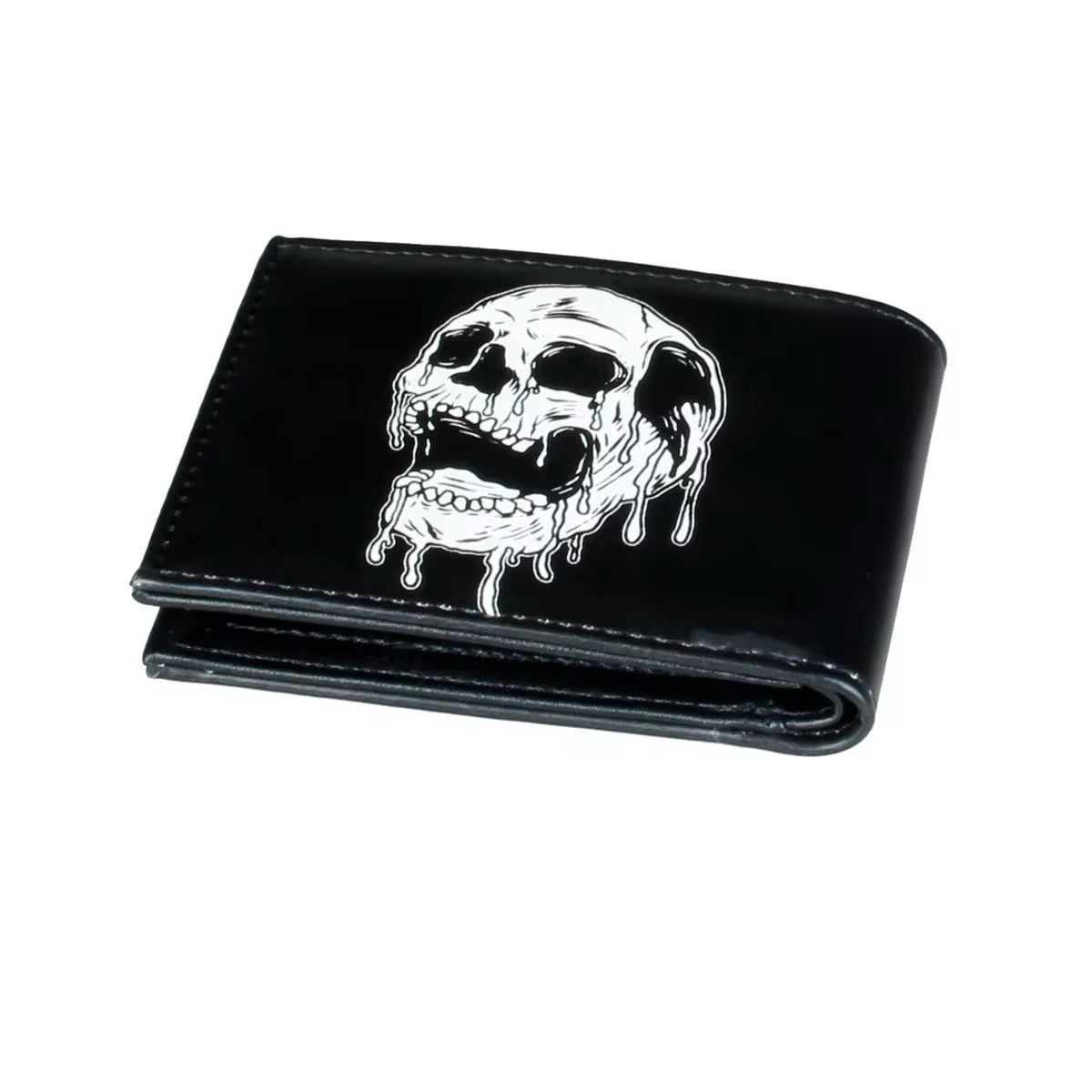 Other Gothic Punk Skull Skeleton Print Men’s Wallet Card Holder Size ONE SIZE - 3 Thumbnail
