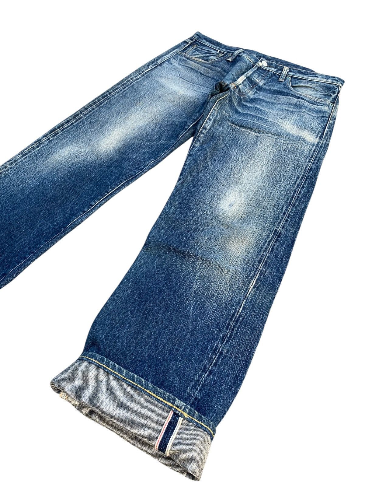 Kapital VINTAGE BURGUS PLUS SELVEDGE BUTTON FLY JAPANESE RAW DENIM Size US 32 / EU 48 - 3 Thumbnail