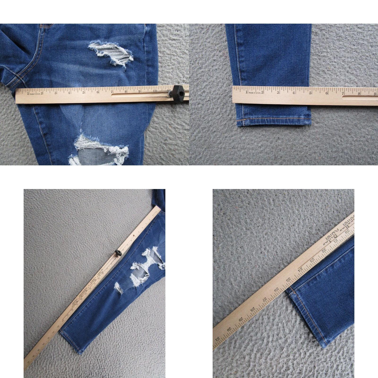 American Eagle Outfitters American Eagle Outfitters Dream Jeans Jegging Jeans Size 6 Short Distressed Blue Denim Cotton Blend 5-Pocket Women Boys Mens Size 28" / US 6 / IT 42 - 8 Thumbnail