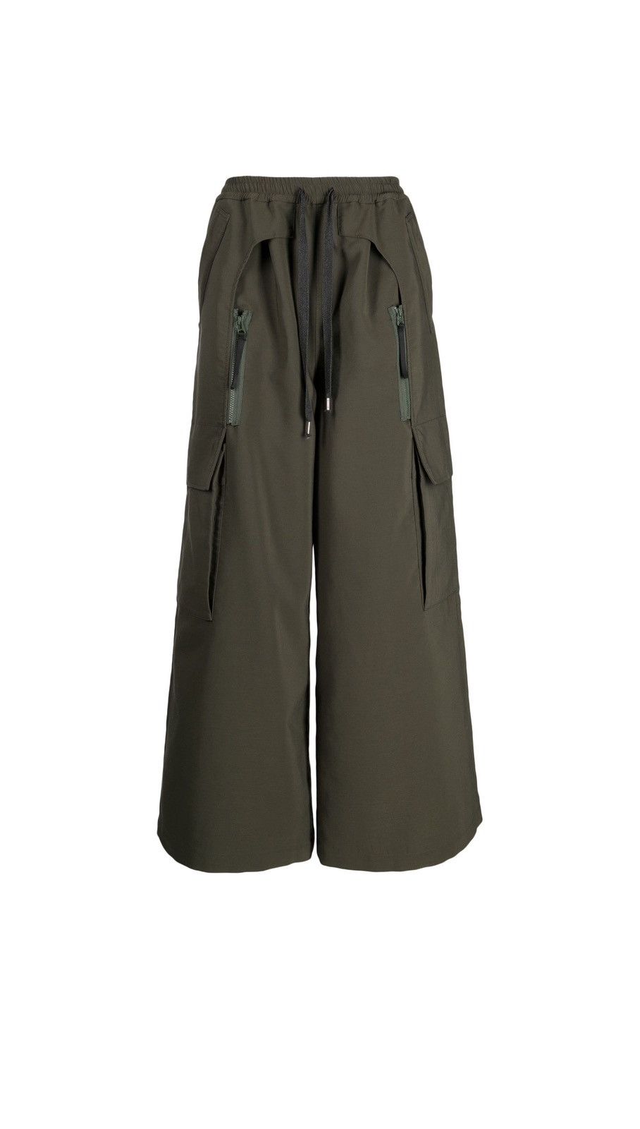 image of Yoshio Kubo Yoshiokubo Temple Multi-Pocket Trousers in Green, Men's (Size 28)