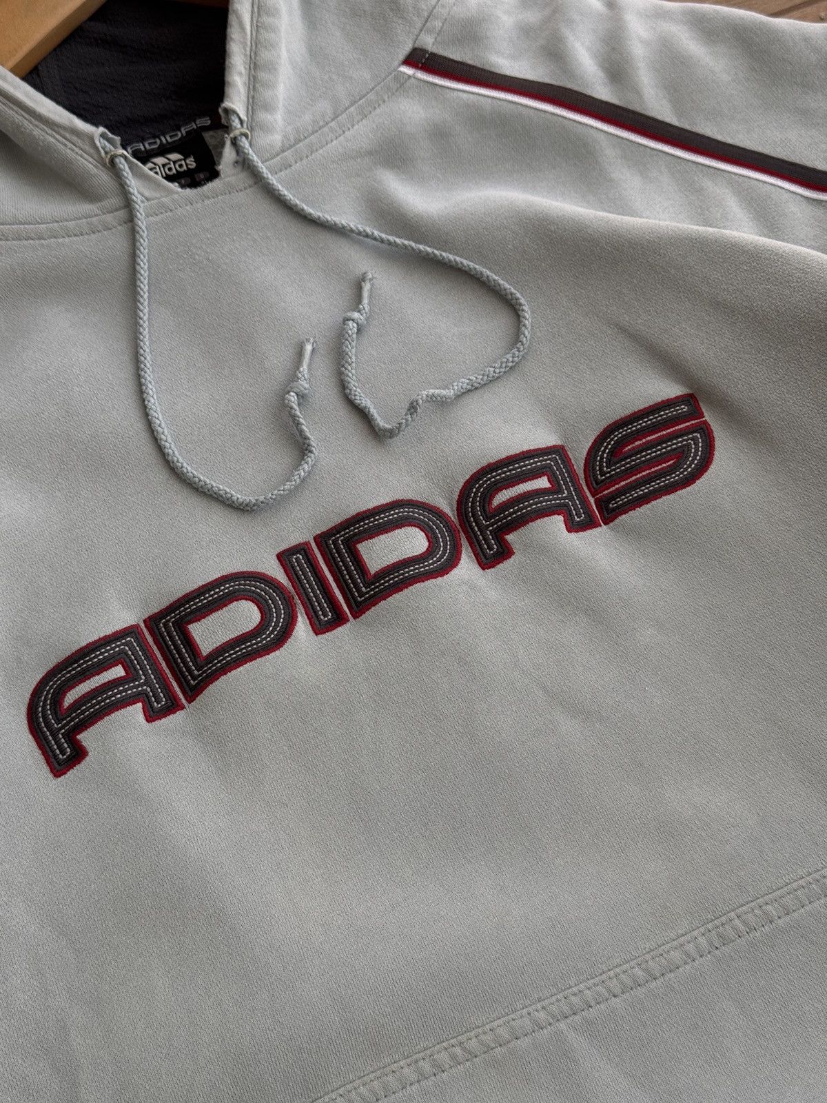 Vintage Vintage Adidas Big Logo Blue Streetwear SS02 Hoodie Size US XL / EU 56 / 4 - 9 Thumbnail