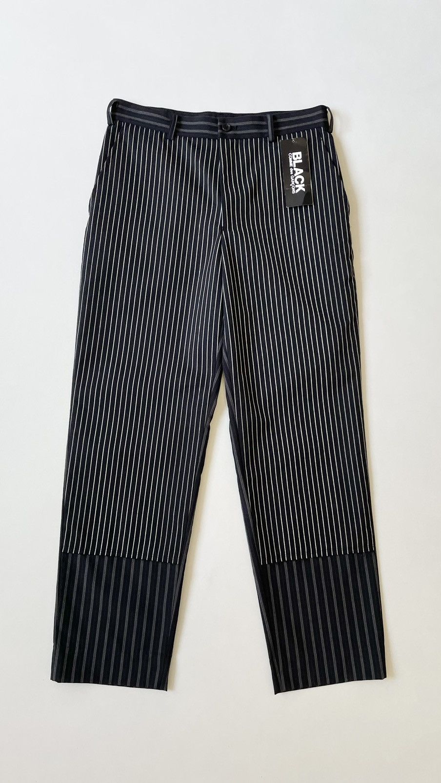 Comme des Garcons S/S 19 Reworked Black/White Pinstripe Pants Size US 30 / EU 46 - 14 Thumbnail
