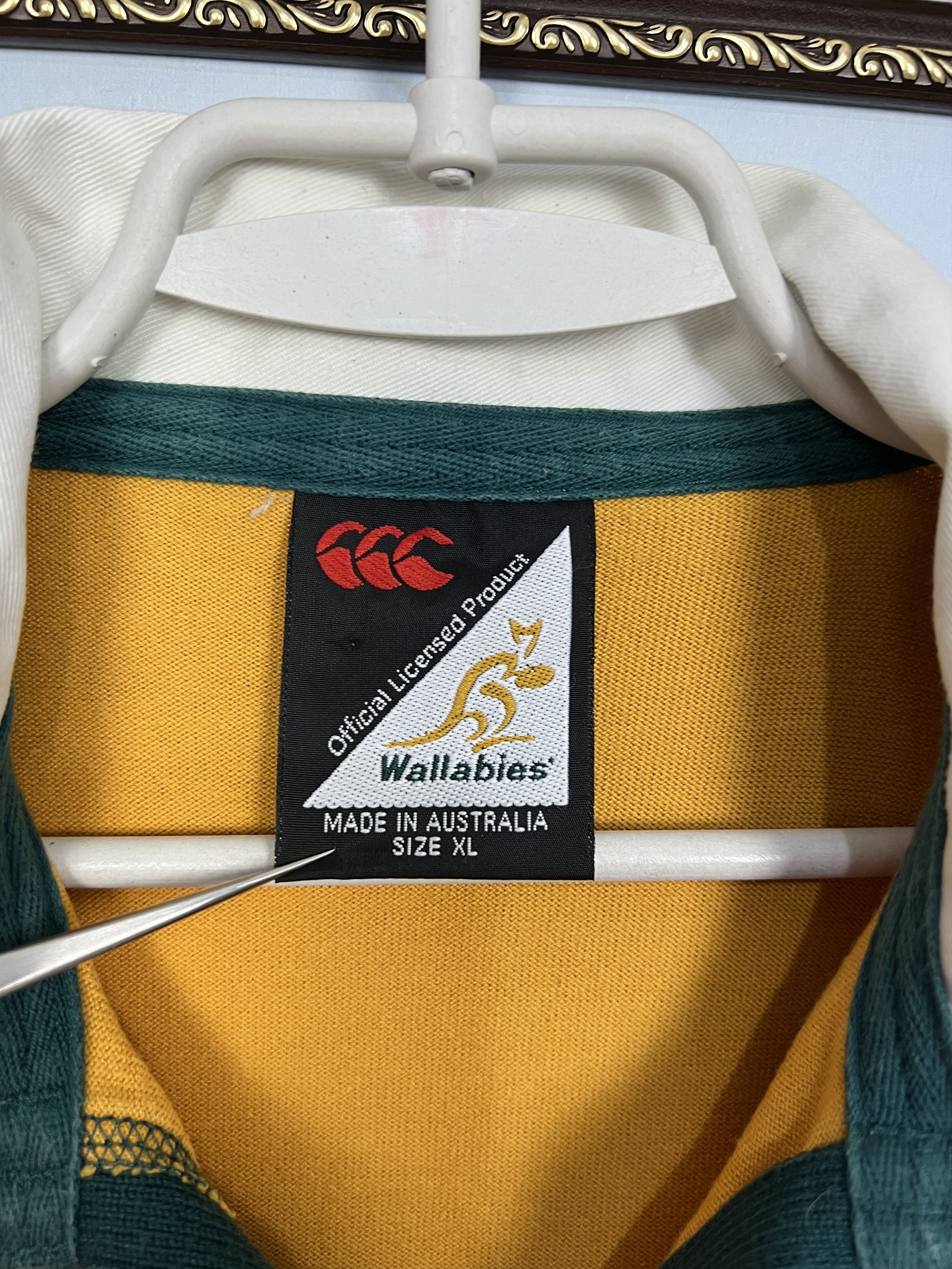 Vintage Australia Rugby Union Jersey Wallabies Shirt Long Sleeve Size US XL / EU 56 / 4 - 6 Thumbnail