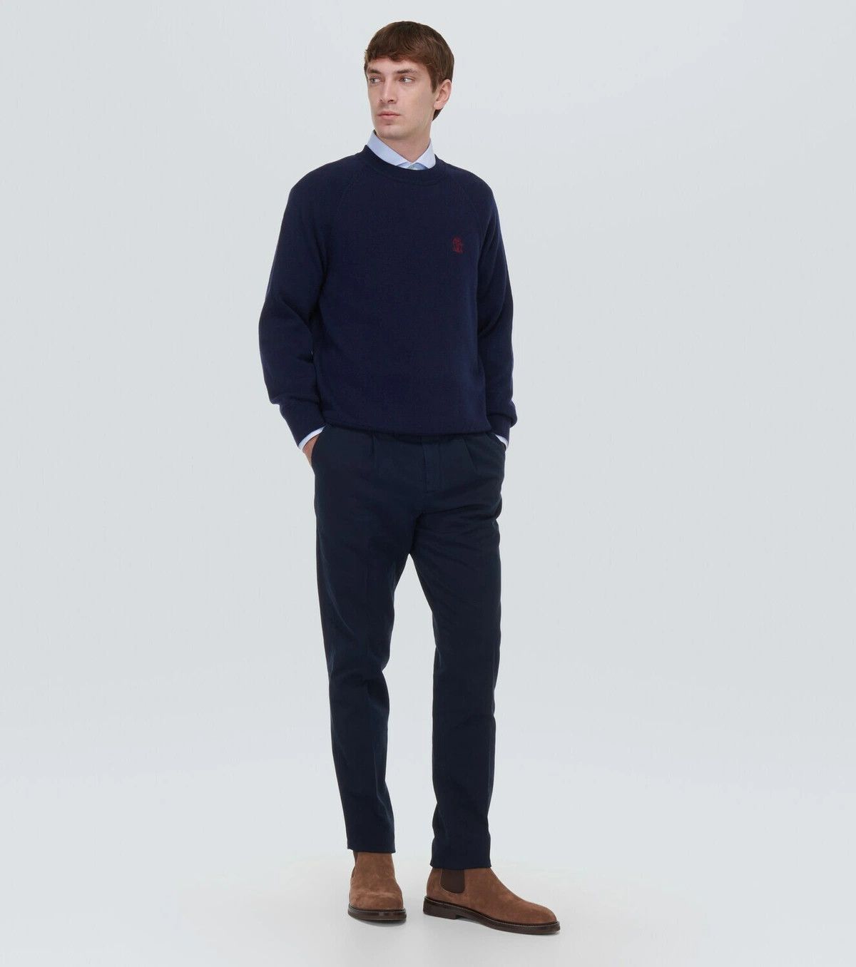 Brunello Cucinelli Sweater in Navy Blue Size US M / EU 48-50 / 2 - 2 Thumbnail