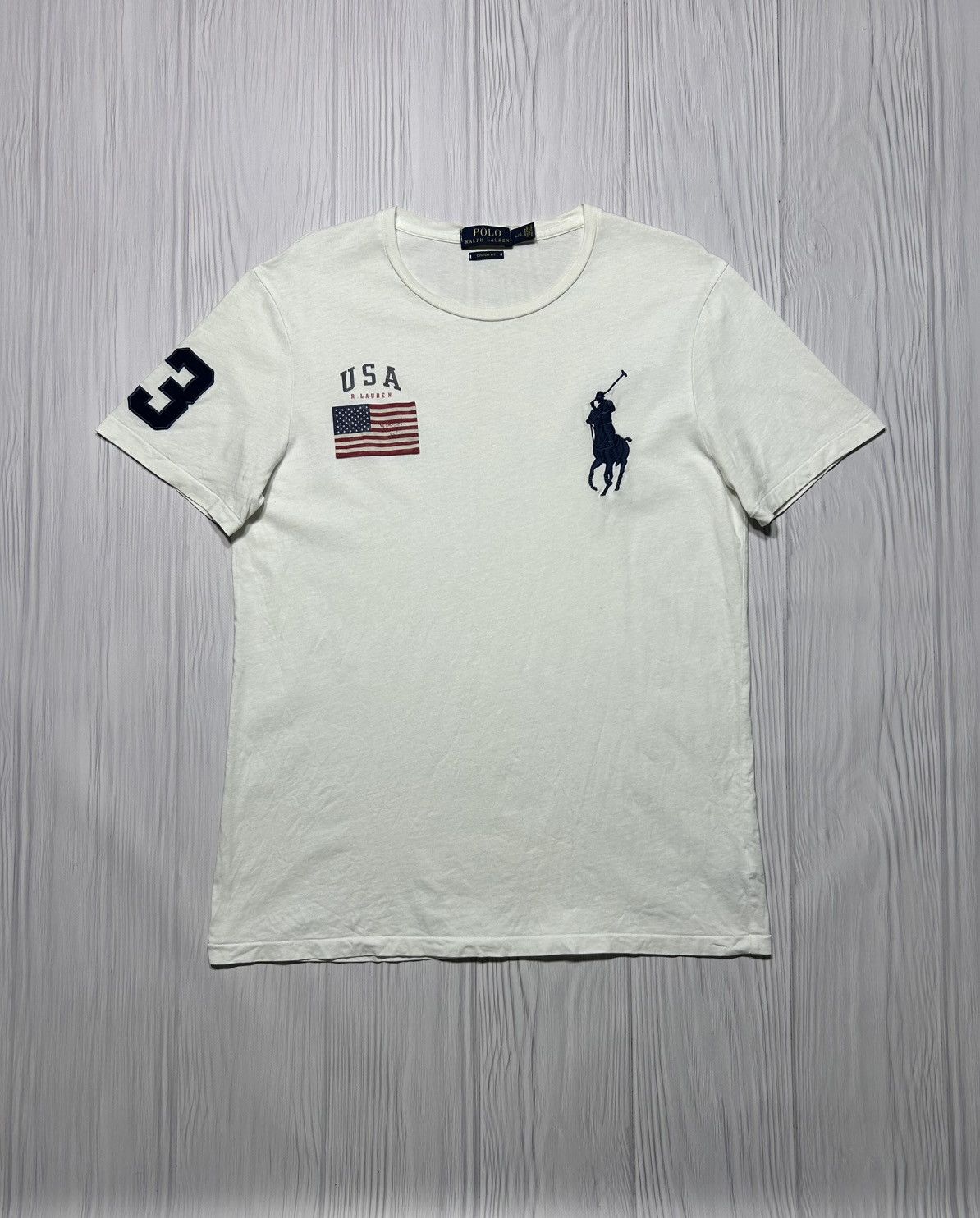 Polo Ralph Lauren 🇺🇸 Polo Ralph Lauren USA 3 Team T-Shirt Size L Size US L / EU 52-54 / 3 - 1 Thumbnail