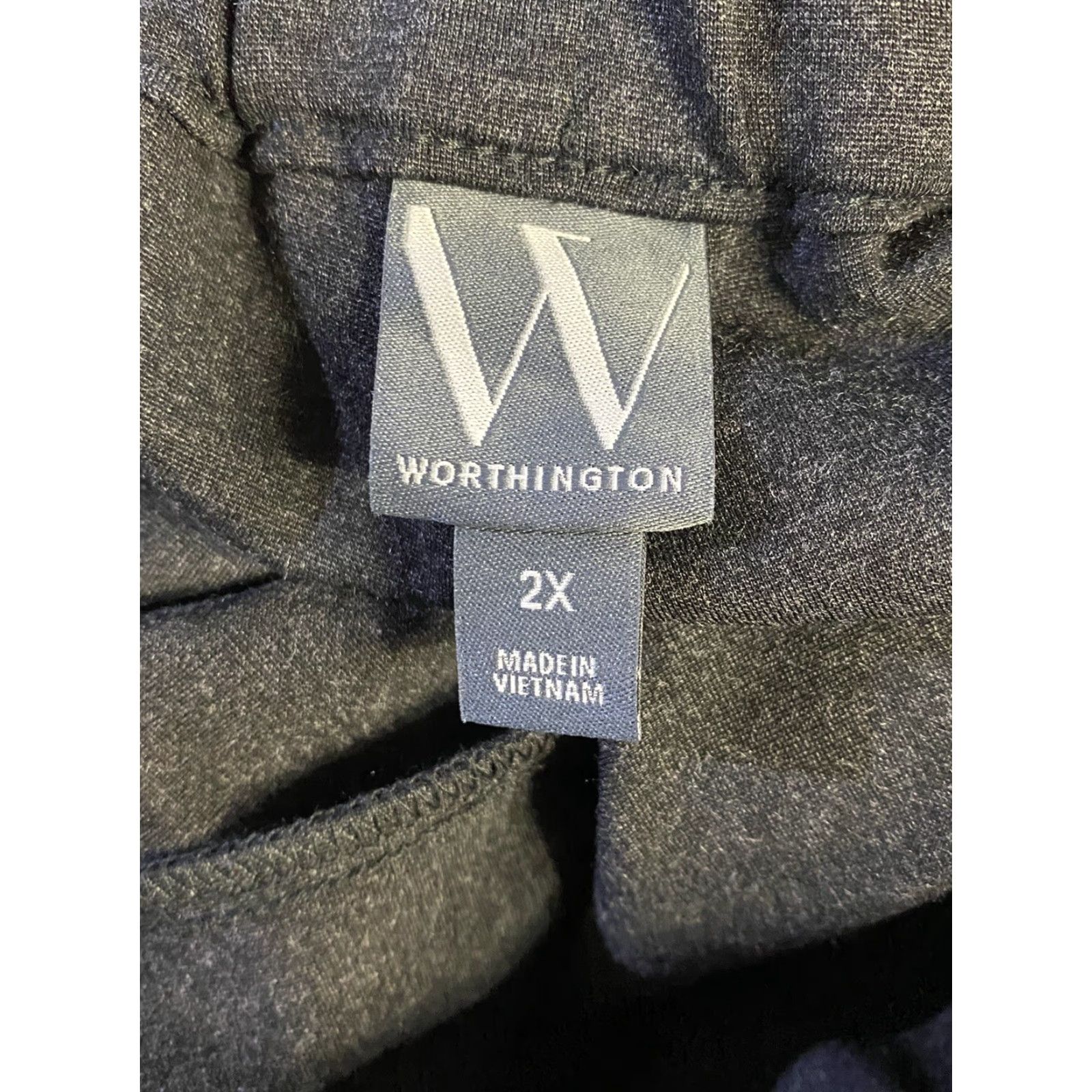 Worthington Worthington Women Legging Pants Plus 2X Black Polyester Stretch Knit Pants Size 40" / US 18 - 7 Thumbnail