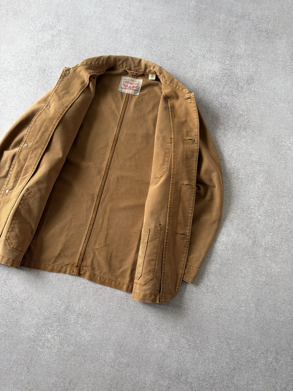 Levi's Levi's Engineers Chore Work Distressed Feded Canvas Jacket Size US L / EU 52-54 / 3 - 8 Thumbnail