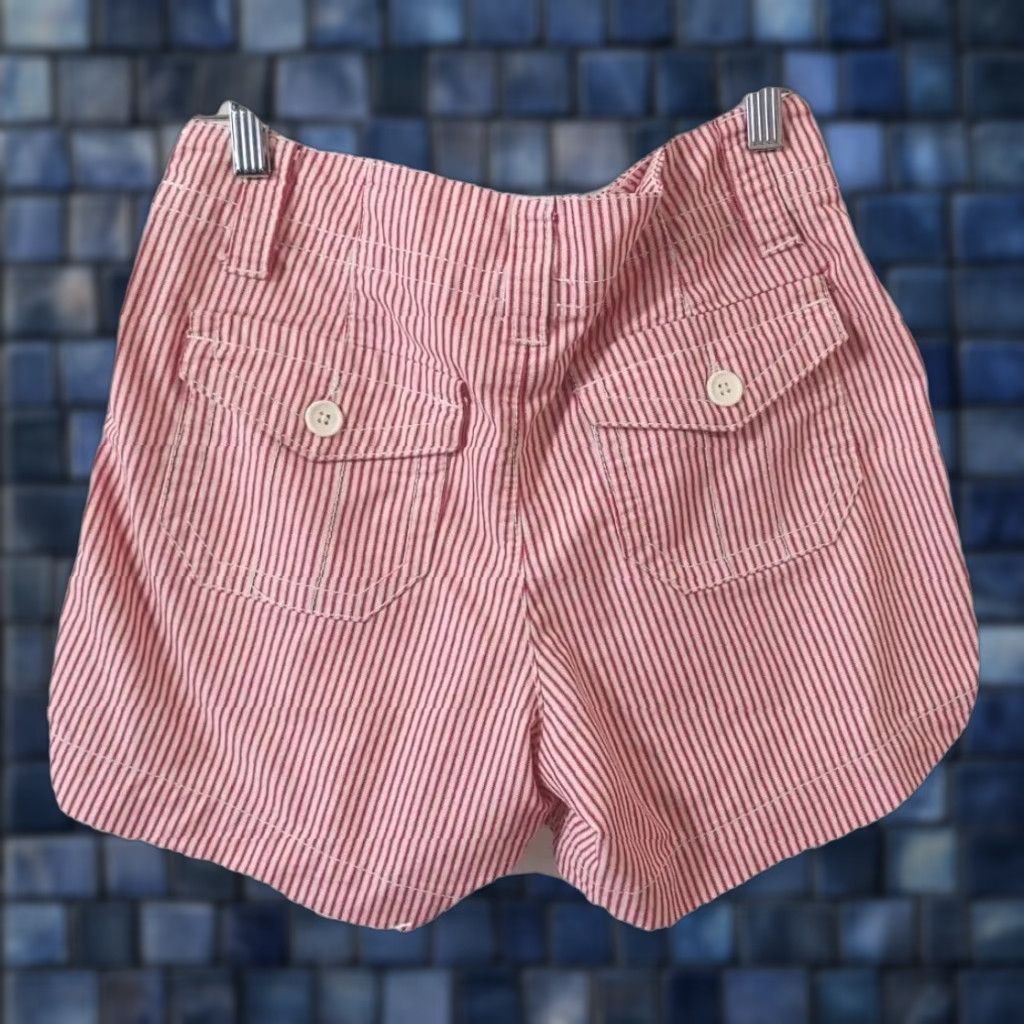 Faded Glory Faded Glory Shorts Womens 4 Pocket Zip Pockets Red White Stripe Cotton Blend Chino Casual 4 Regular Multicolor Womens Size 27" / US 4 / IT 40 - 1 Thumbnail