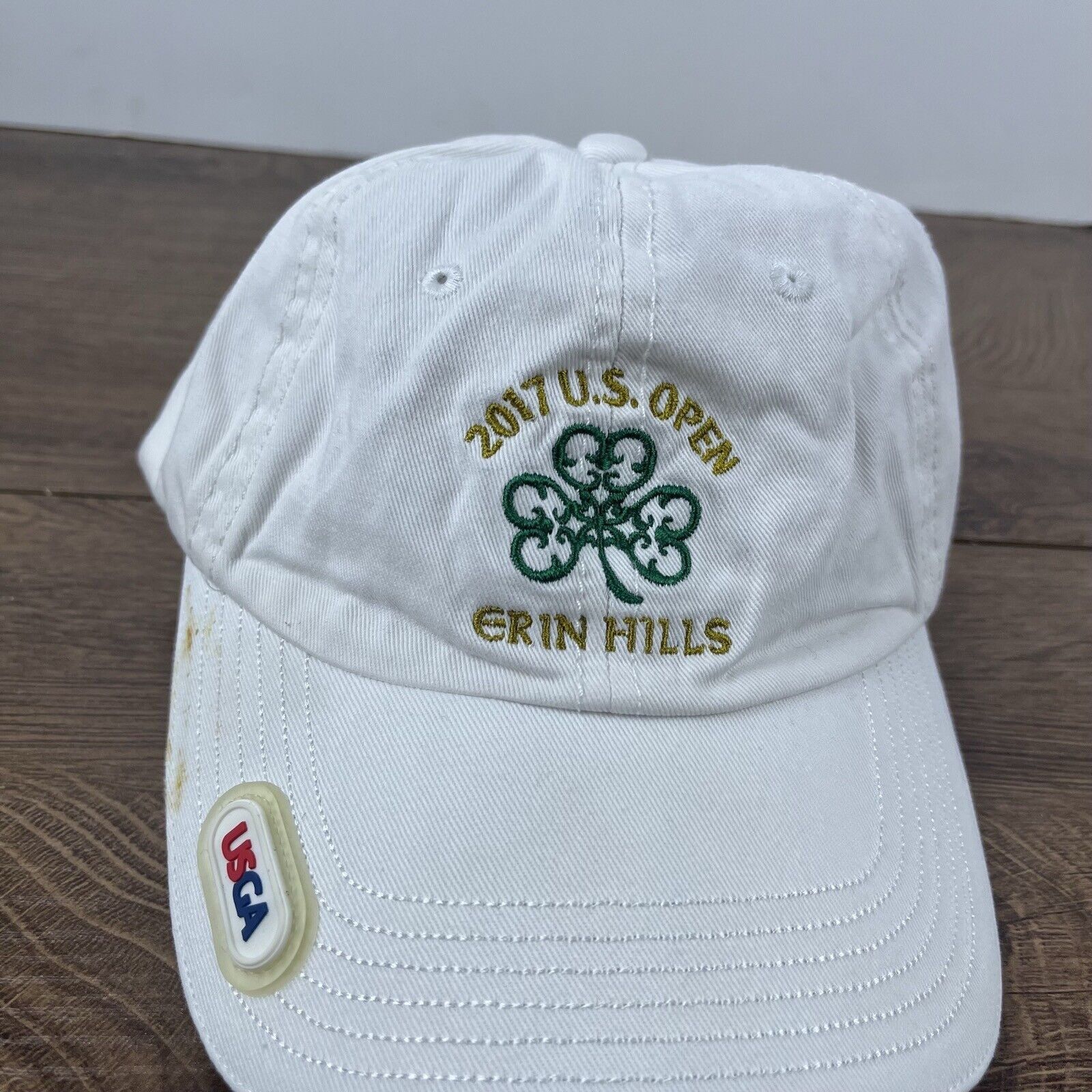 Other Erin Hills Hat 2017 US Open Hat White Cap Hat Adjustable Hat Size ONE SIZE - 5 Thumbnail