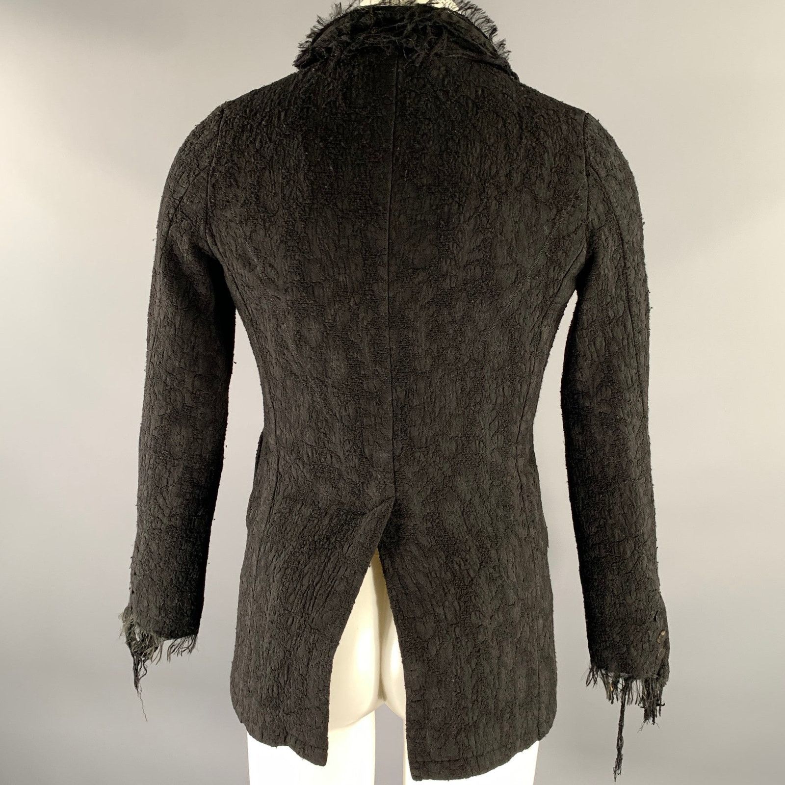 Other A TENTATIVE ATELIER Size 38 Black Wool Viscose Blend Jacket Size 38R - 4 Thumbnail