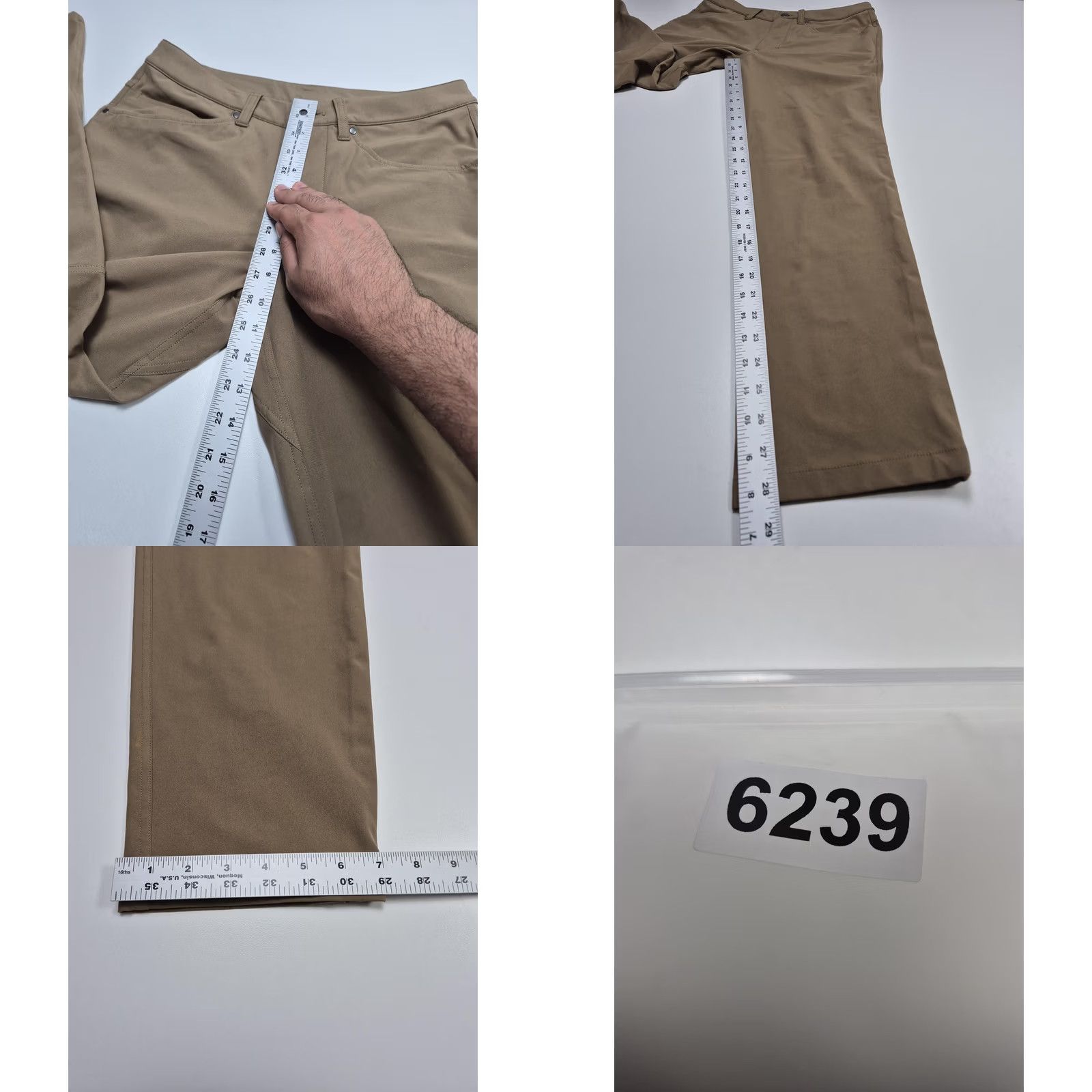 Lululemon Lululemon ABC Pants Mens 30x28 Beige Khaki 5 Pocket Casual Travel Stretch Size US 30 / EU 46 - 8 Thumbnail
