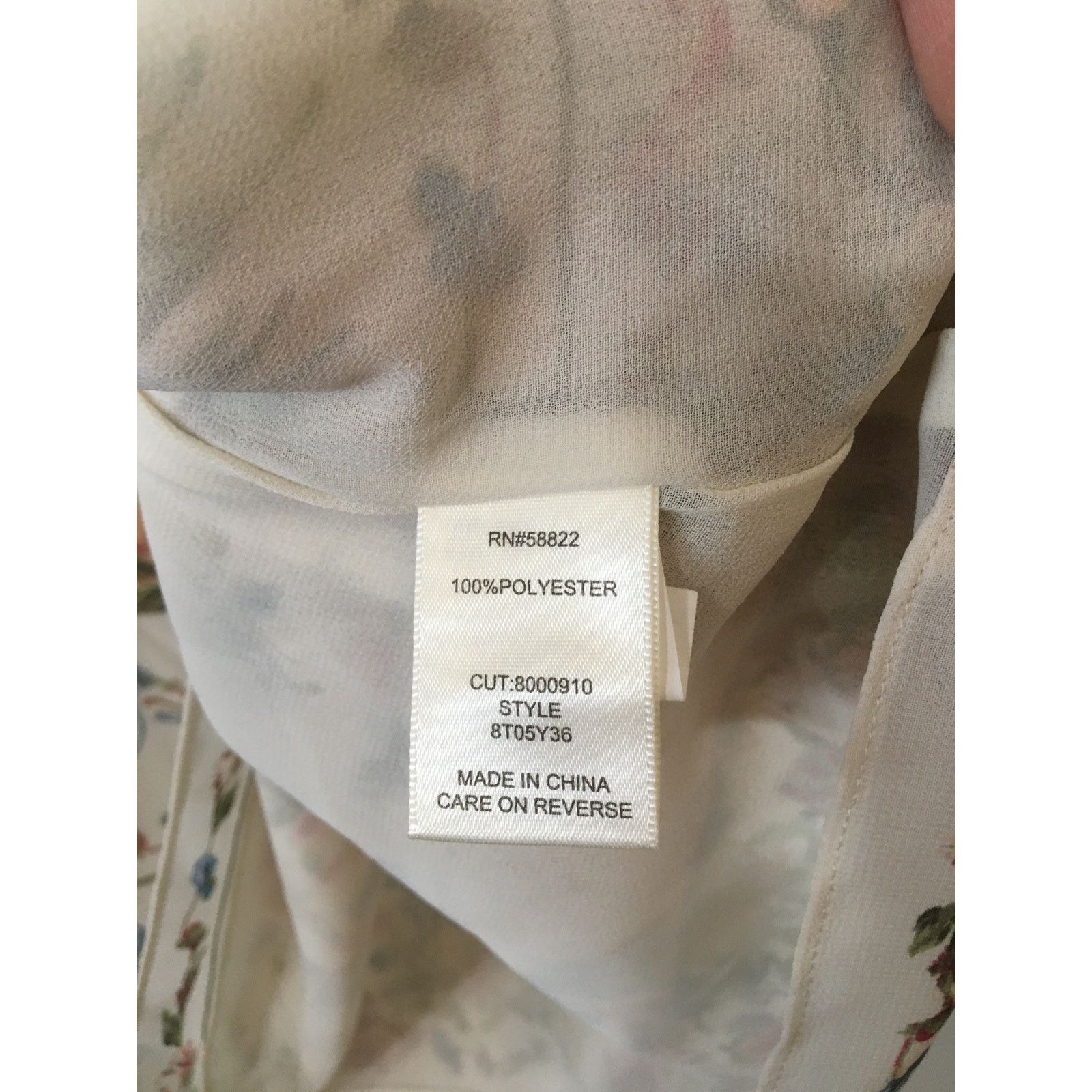 Other NWT Max Studio Edit XS Violette Lined Beige Muted Floral Top Size XS / US 0-2 / IT 36-38 - 5 Thumbnail