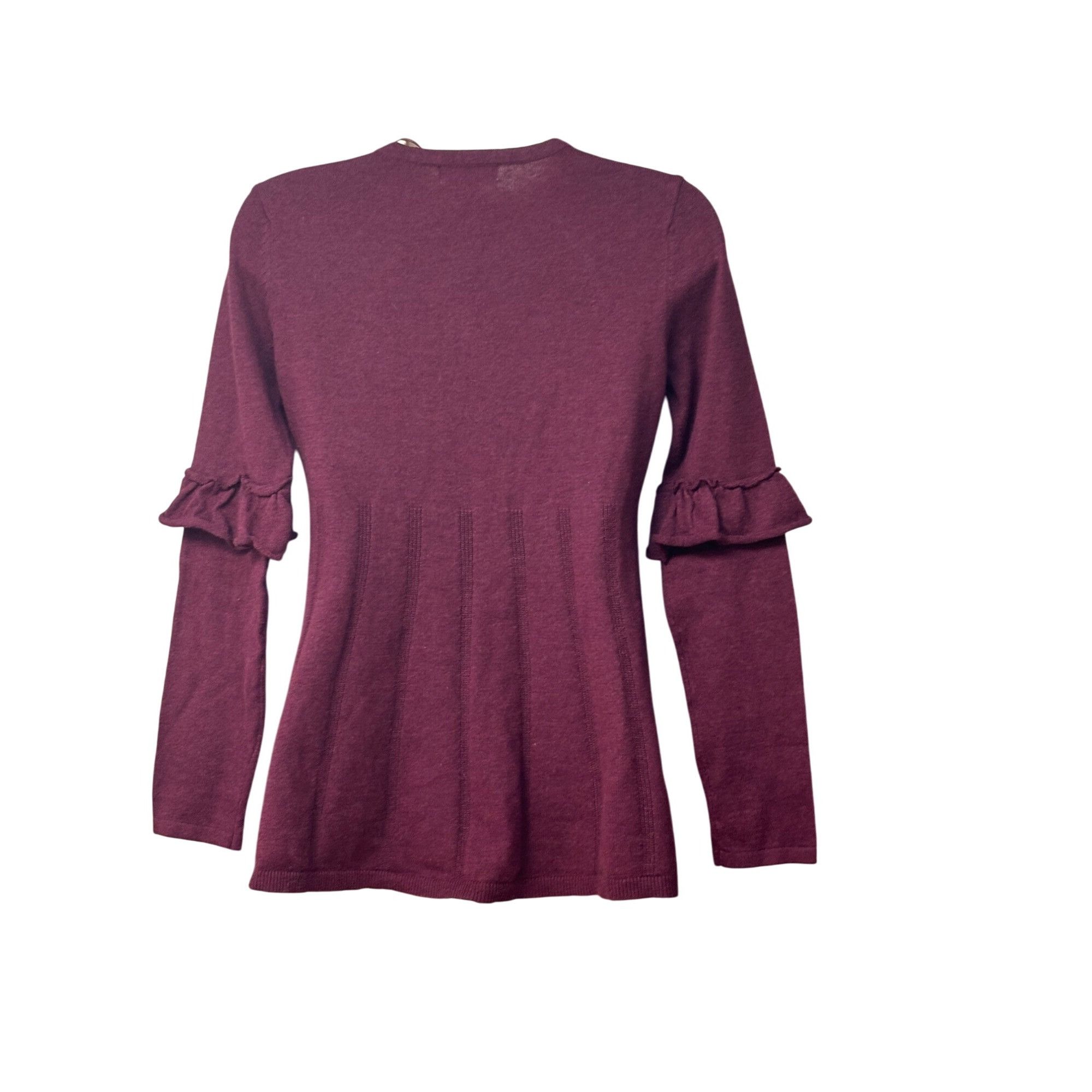 Other Style & Co Petite Pleated Ruffle-Sleeve Sweater, Medium Pur Size ONE SIZE - 12 Thumbnail