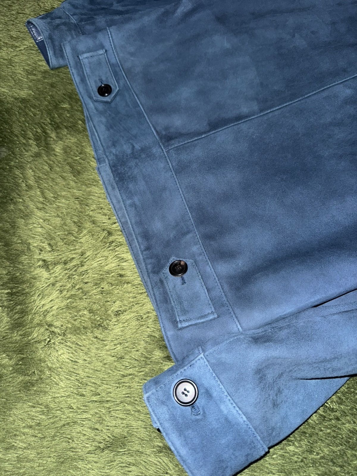 System [95] SYSTEM Lambskin Suede Trucker Leather Jacket Size US M / EU 48-50 / 2 - 11 Thumbnail